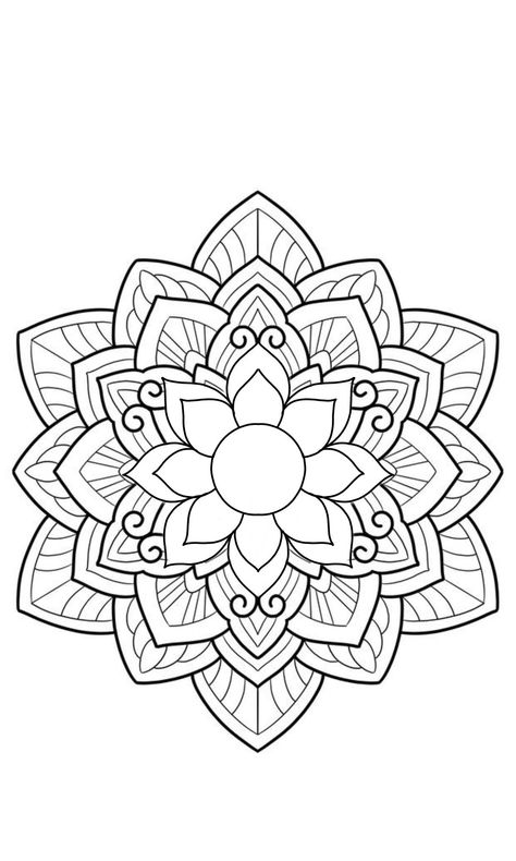 Mandala Hand Tattoo Stencil, Round Mandala Tattoo, Simple Mandala Coloring Pages, Mandala Tattoo Stencil, Mandala Tattoo Sleeve Women, Tattoo Design Mandala, Mandala Tattoo Shoulder, Mandala Tattoo Back, Simple Mandala Tattoo