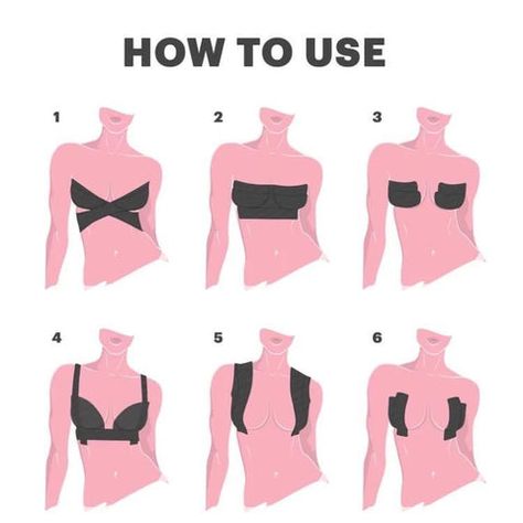 Bh Tricks, Bra Tape, Push Up Strapless Bra, Diy Bra, Silicone Bra, Invisible Bra, Low Cut Top, Breast Tape Lift, Breast Lift