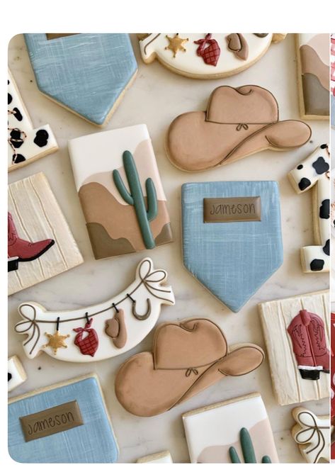 My Second Rodeo Birthday Boy, Western First Birthday Cookies, My First Rodeo Birthday Cookies, First Rodeo Bday Party, Rodeo Themed Cookies, My Second Rodeo Birthday, Rodeo Theme Birthday Party Table Decorations, Rodeo Cupcakes Western Theme, First Birthday First Rodeo