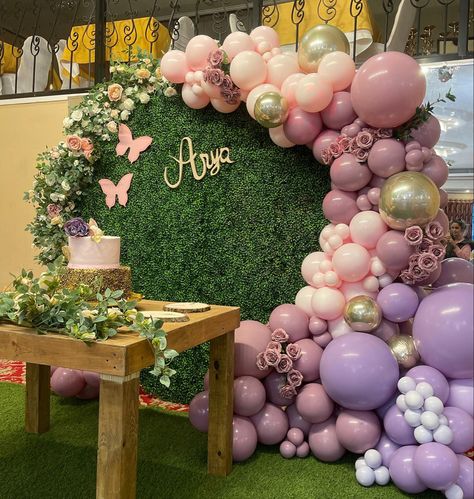 Enchanted Birthday Backdrop, Fairy Garden Theme Birthday, Enchanted Forest Birthday Backdrop, Butterfly Garden Backdrop, Fairy Garden Theme Party Decoration, Fairy Birthday Balloon Arch, Enchanted Forest Balloons, Enchanted Fairy Baby Shower Theme, Fairy Backdrop Birthday