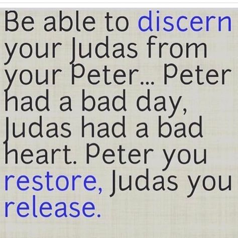 weed out the Judas types 💯 #rp @donjuannc Gift Of Discernment, Tami Roman, Spiritual Love, Bible Notes, Deep Meaning, Jesus Loves Me, Having A Bad Day, Dating Tips, Jesus Loves