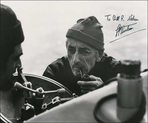 Jacques Cousteau. One of my first heroes. Love his dedication to the ocean and education Skin Diver, Jacques Yves Cousteau, Jacques Cousteau, Old Pics, Life Aquatic, Oceanography, Extraordinary Life, Signed Photo, Faith In Humanity