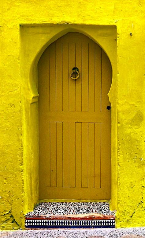 Asilah, Morocco Asilah Morocco, Yellow Door, When One Door Closes, Gorgeous Doors, Door Entryway, Yellow Doors, Cool Doors, Door Gate, Old Doors