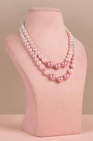 Shop for Anaash Ombre Pearl Contemporary Necklace Online at Aza Fashions Layer Pearl Necklace, Ombre Necklace, Layered Pearl Necklace, Necklace Set Indian, Pink Pearl Necklace, Contemporary Necklace, Long Pearl Necklaces, Pearl Necklace Set, Indian Necklace