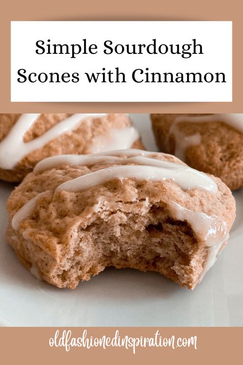 Sour Dough Scones Recipe, Sourdough Scones Cinnamon, Sourdough Starter Muffin Recipes, Sourdough Scones Recipe, Sourdough Discard Scones, Sourdough Treats, Sourdough Scones, Cinnamon Scones Recipe, Cinnamon Chip Scones