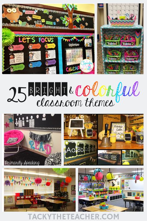 25 Bright and Colorful Classroom Themes — Tacky the Teacher Bright Classroom Themes Elementary, Classroom Colorful Theme, Classroom Theme With Red, Classroom Ceiling Ideas, Classroom Themes Bright Colors, Primary Color Classroom Decor, Classroom Decor Primary Colors, Colorful Classroom Decor Ideas, Classroom Themes Elementary 2023