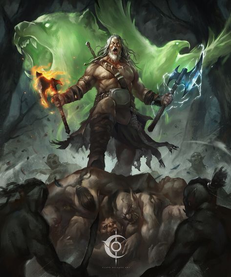 ArtStation - Totem Barbarian Totem Warrior Barbarian, Totem Barbarian, Barbarian Character Design Male, Shaman Warrior, Barbarian Dnd, Dnd Board, Norse Mythology Tattoo, Building Inspiration, Dungeons And Dragons Classes