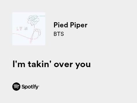 Pied Piper Bts Lyrics, Bts Spotify Aesthetic, Bts Spotify Lyrics, Yoongi Lyrics, Bts Pied Piper, Pied Piper Bts, Spotify Screenshot, Bts Spotify, Musica Spotify