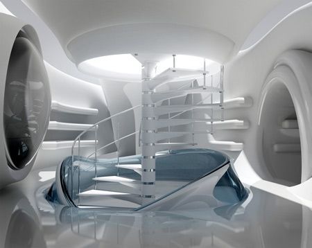 Spiral Staircases, Futuristic Building, Spaceship Interior, Future Buildings, Futuristic Home, Futuristic Aesthetic, Games Design, Futuristic Furniture, Futuristic Interior