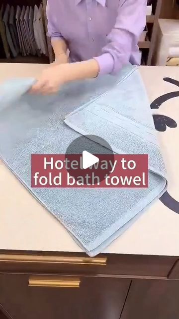 How To Roll Bath Towels For Display, How To Fold A Bath Towel, Fold Guest Towels, How To Fold Beach Towels, Folding Towels Fancy Video, How To Fold Bath Towels To Save Space, Folding Towels For Display Bathroom, How To Fold A Towel, How To Fold Washcloths