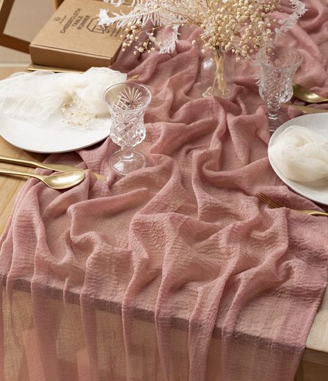 PRICES MAY VARY. Cheesecloth Gauze Fabric Imported 35" W x 120" L Soft like cotton, durable, non-toxic, lightwieght, reusable The edges are carefully stitched to keep a vintage and rustic draping condition This soft gauze table runner is perfect for weddings, bridal & baby shower, birthday party, Thanksgiving and other special events Hand wash cold & air dry; no shrinkage after washing; no ironing Cheesecloth Gauze Fabric 35" W x 120" L Soft like cotton, durable, non-toxic, lightwieght, reusable