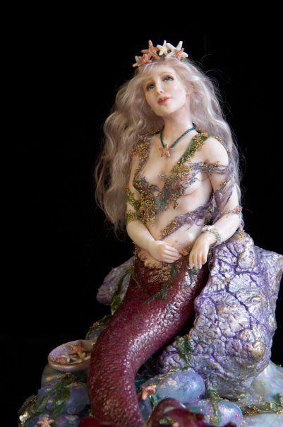 Mermaid ooak art doll polymer clay Mermaid Art Dolls and Sirens, #OOAK #mermaidbjd #bjddolls #monsterhigh #mermaidbjddolls #polymerclay #porcelain #mermaid #mermaidartdoll #mermaiddoll #mermaidooak Mermaid Sculpture, Mermaid Artwork, Mermaid Statues, Fantasy Mermaids, Mermaid Fairy, Mermaid Dreams, Mermaids And Mermen, Mermaid Life, Mermaid Dolls