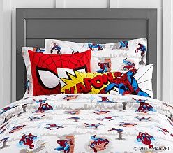 Spiderman Cover, Marvel Quilt, Organic Crib Bedding, Marvel Bedroom, Pb Kids, Kids Duvet Cover, Boys Rooms, Cover Boy, Haikyuu Karasuno