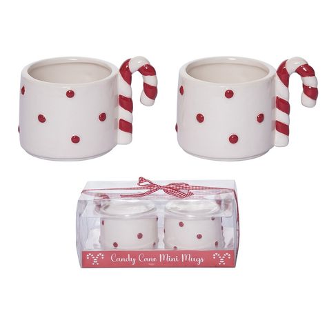 This beautiful set from Transpac's Candy Cane Lane collection is sure to bring some added flair to your Christmas season! Made of dolomite, this mug is the perfect addition to your home assortment - or a gift for those who matter most! Gingerbread Cups, Candy Cane Lane, Christmas Merchandise, Target Christmas, Inexpensive Christmas Gifts, Inexpensive Christmas, Raffle Baskets, Christmas Entertaining, Painting Inspo