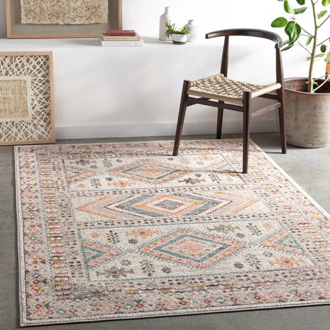 Loon Peak® Leone Southwestern Pale Pink/Teal Area Rug & Reviews | Wayfair Teal Rug, Southwestern Area Rugs, Mountain Getaway, Southwestern Rug, Teal Area Rug, Updated Traditional, Blue Elephants, Southwestern Style, Nursery Neutral