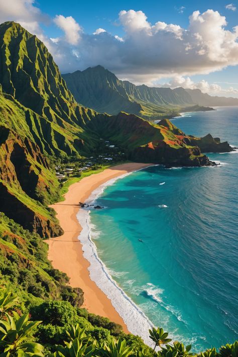 Unveiling the Artistic Charms of Kauai 🎨 Napali Coast, Hanalei Bay, Hawaiian Art, Learn Facts, Support Local Artists, Kauai Hawaii, Island Getaway, Hawaii Island, Dream City