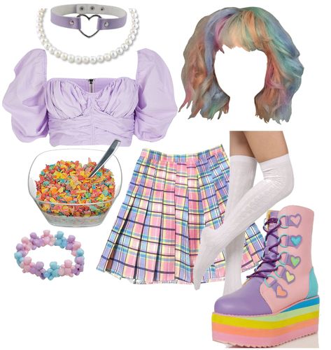 Weirdcore Outfits, Pastel Outfit, Pastel Fashion, Kawaii Fashion Outfits, Kawaii Clothes, Harajuku Fashion, Kawaii Fashion, Character Outfits, Cute Fashion