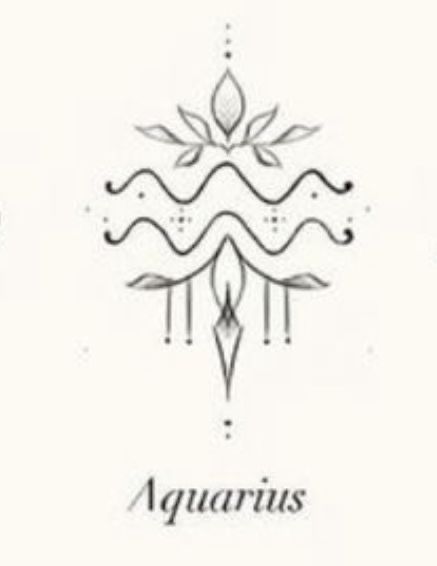 Aquarius Symbol Tattoo, Daisy Chain Tattoo, Memorial Tattoo Quotes, Aquarius Constellation Tattoo, Small Girly Tattoos, Astrology Tattoo, Horoscope Tattoos, Aquarius Tattoo, Hand Tattoos For Girls