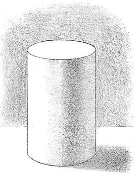 shading-cylinders- Add a slight gradation towards the highlight Cylinder Drawing, Drawing Shading, Draw Step By Step, How To Draw Steps, 4th Grade Art, Drawing Lesson, How To Shade, Pencil Shading, Architecture Drawing Art