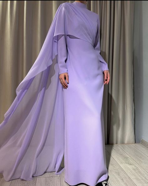 Ramadan 2025, Purple Prom Dresses, Womens Evening Gowns, Arabic Women, Dresses Business, Dresses Long Sleeves, Purple Prom, Purple Prom Dress, Chiffon Overlay