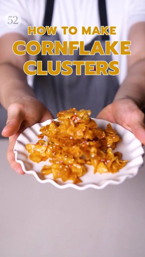 Cornflake Clusters Recipe, Corn Flake Brittle, Cornflake Brittle, Cornflake Dessert, Cornflake Clusters, Cornflakes Chocolate, Cornflake Recipes, Clusters Recipe, Chocolate Clusters