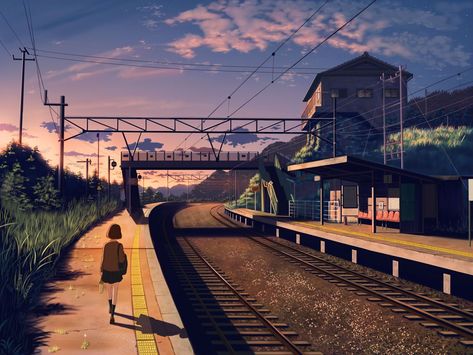 1467x1100 Cityscape City Town Anime Scenery Background Wallpaper | Cities ... Anime Places, Arte Peculiar, Bg Design, Graphisches Design, On The Train, 판타지 아트, Anime Scenery Wallpaper, Art Anime, The Train