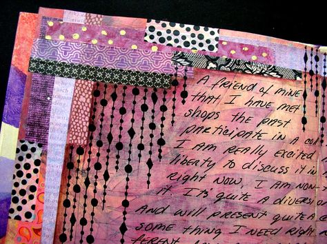 Ingrid Dijkers: A couple of journal pages Visual Art Journal, Ingrid Dijkers, Journal Sample, Dyan Reaveley, Art Journal Tutorial, New Bohemian, Drawing Journal, Artist Journal, Glue Book