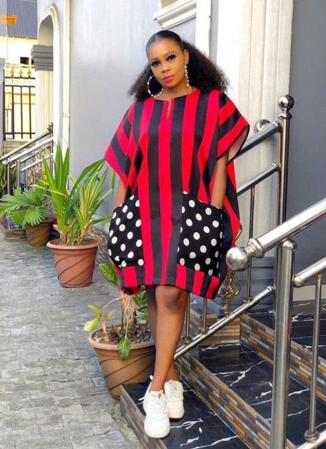 Dansiki Styles For Women, Bubu Dress, Ankara Short, Stylish Naija, Color Dresses, African Print Dress Ankara, Best African Dresses, Short African Dresses, Radiant Red