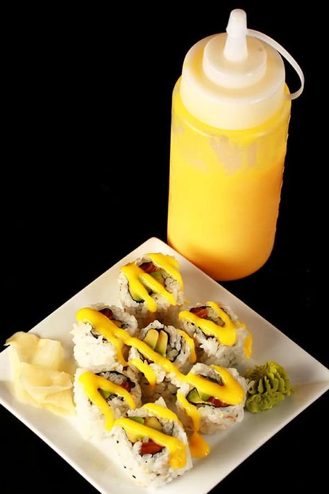 Mango Sauce for Sushi Sushi Sauce Recipes, Eel Sauce Recipe, Dynamite Sauce, Sauce For Sushi, Mango Sushi, Eel Sauce, Unagi Sauce, Sushi Sauce, Sushi Recipes Homemade