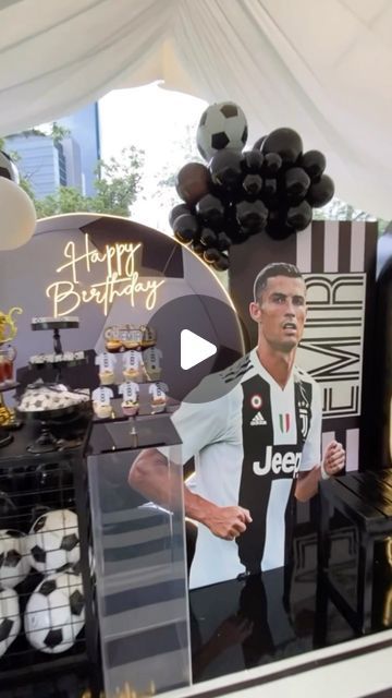 Cr7 Birthday Party Ideas, Soccer Birthday Party Ideas For Boys, Soccer Birthday Party Ideas, Soccer Birthday Parties, Soccer Birthday, Birthday Party Ideas, Juventus, Cristiano Ronaldo, Birthday Parties