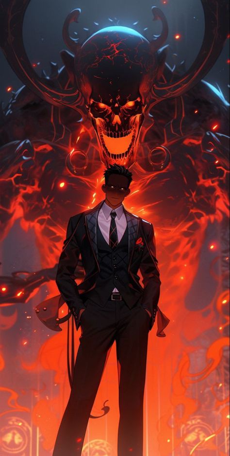 Demon In A Suit, Anime Villain Character Design, Evil Character Design Male, Male Villain Character Design, Super Villain Character Design, Wallpaper Digital Art, Beginner Artist, Artwork Wallpaper, Villain Character