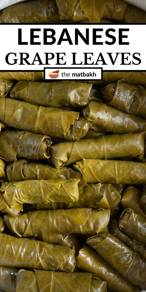 Grape Leaves Recipe Lebanese, Warak Enab, Grape Leaves Recipe, Middle East Food, Stuffed Grape Leaves, Middle East Recipes, Armenian Recipes, Lebanese Cuisine, Lebanese Food