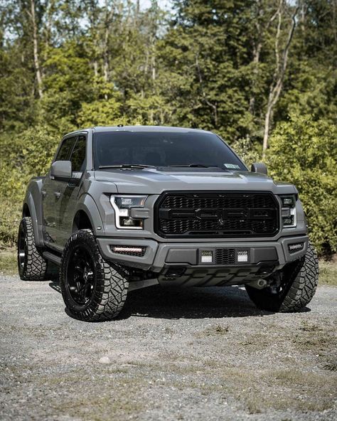 Nardo Grey RaptorOwned by @jay__slayPhoto by @cdr_media Truk Ford, Raptor Truck, Nardo Grey, Ford Trucks F150, Ford Ranger Raptor, Ford Pickup Trucks, Ford Raptor, 4x4 Trucks, Jeep Truck