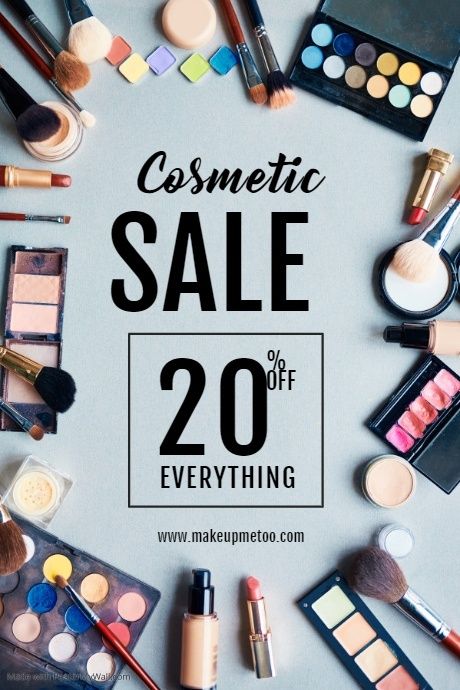 Copy of Cosmetic make up Sale flyer template Makeup Sale Poster, Cosmetics Flyer Design, Make Up Sale, Sephora Eyeliner, Sephora Blush, Sephora Sale, Cosmetics Banner, Promotional Flyers, Makeup Deals