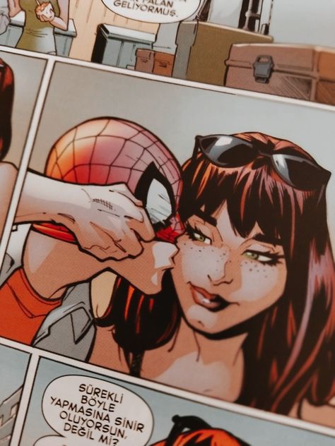 Spiderman And Mj Fanart, Peter Parker Comic Icons, Mj Comics, Spider Man And Mary Jane, Mj Spiderman, Peter And Mj, Spiderman Comic Art, Spiderman Cartoon, Jane Watson