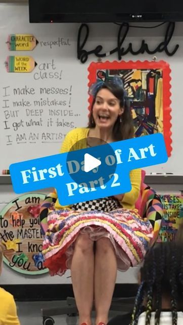 Cassie Stephens on Instagram: "Hello! The other day I shared that I start each art class with all students with a greeting. From there, we recite this Art Class Catchphrase! All my students LOVE this and…we learned the signs from fellow students and teachers ❤️ I’ll post the full video in my stories if you would like to see all that we cover on the first days of art. 

I also cover all of this (and loads more) in my book Art Teacherin 101…link to that in my stories too!

If you don’t start with a catchphrase, I encourage you to give it a try! It’s fun but mostly…it’s empowering to our young artists!" Art Teacher Meme, Cassie Stephens, Character Words, What It Takes, Catch Phrase, Art Teacher, Young Artist, Art Classes, Book Art