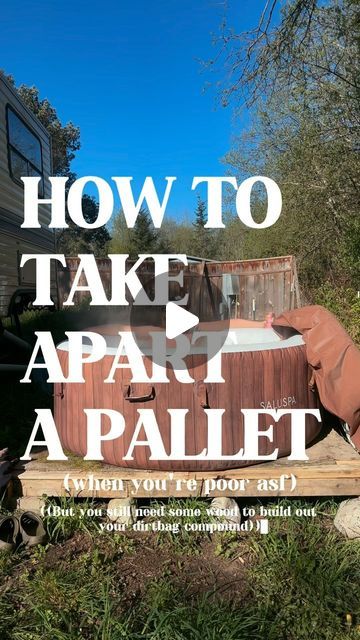 Jacob Cochrane on Instagram: "How to take apart a pallet, easy mode 

If you like my shirt, check out @mulletsandmermaids 

#construction #building #pallet #dirtbag #diy" Taking Apart Pallets Easy, How To Take Apart A Pallet, How To Take Apart Pallets Easily, How To Disassemble Pallets, Take Apart, Take That, Building, Instagram