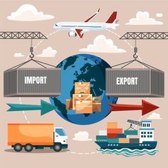 Transport Poster Design, Logistics Infographic, Import Export Business, Transportation Business, Economics Project, Logistics Design, Export And Import, Ilmu Ekonomi, Commerce International