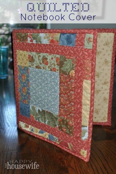 Quilt Book Cover, Fabric Journal, Bookbinding Tutorial, Composition Notebooks, Fabric Book Covers, Happy Housewife, Book Cover Diy, Art Journal Cover, Book Wrap