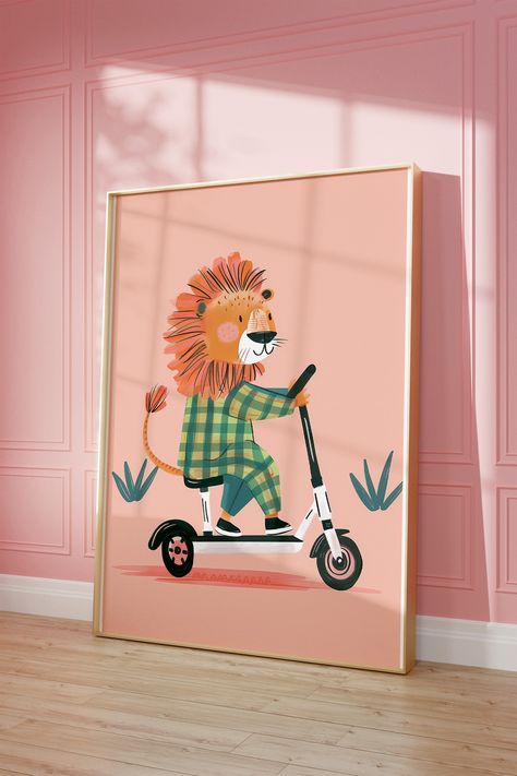 Transform your child's space with this charming  lion animal print, perfect for nursery prints, kids room decor, and playroom wall art. This eclectic and colorful piece of art adds a playful and vibrant touch to any room, making it an ideal addition to your home decor. Crafted with care and attention to detail, this high-quality digital print captures the whimsical essence of the animal kingdom, creating a joyful atmosphere that both children and parents will love. The versatile design ensures it fits seamlessly into any theme, whether it's a modern nursery, a fun playroom, or a cozy kids' bedroom.. High-resolution digital download Vibrant, bold colors that stand out Perfect for nurseries and children's rooms Printable in multiple sizes to fit your space Instant download, no physical produ Playroom Wall Prints, Eclectic Jungle Decor, Fun Colorful Nursery, Christian Playroom Decor, Simple Colorful Nursery, Kid Room Art, Salmon Nursery, Playroom Wall Art Ideas, Lion Decorations