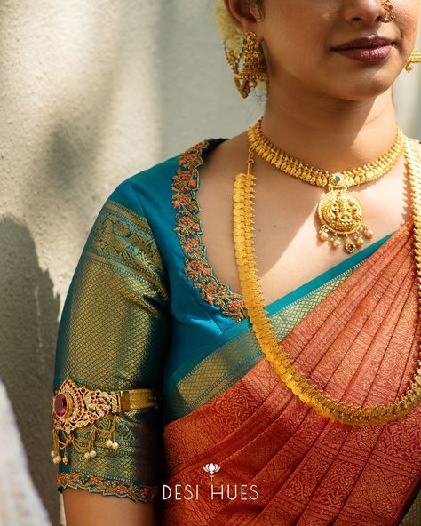 High Neck Blouse Designs For Pattu Saree, Sreemantham Sarees, New Saree Blouse Designs, Fashionable Saree Blouse Designs, Cutwork Blouse Designs, Blouse Design Images, Wedding Blouse Designs, Blouse Designs Indian, Ladies Blouse Designs