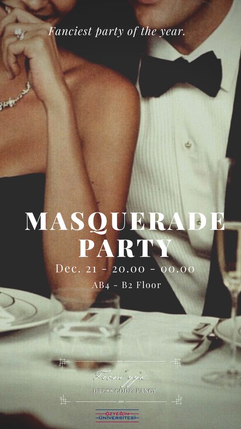 Masquerade Ball Flyer, Masquerade Ball Illustration, Modern Masquerade Ball Aesthetic, Mascarade Photoshoot, Masquarede Ball Aesthetic, Formal Party Themes, Elegant Masquerade Ball, Masquerade Poster, Masquerade Party Aesthetic