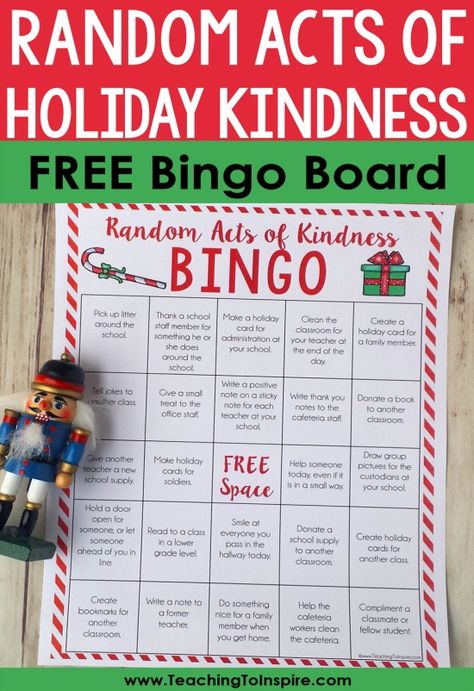 The holidays are the perfect time of the year to teach students the importance of being kind. Read this post for an easy random acts of kindness for students idea you can implement in your classroom. Kindness Bingo For Kids, Christmas Random Acts Of Kindness, Christmas Read Alouds, Kindness Bingo, Elf Classroom, Christmas Read Aloud, Forest Crafts, Teaching Kindness, Teaching Holidays