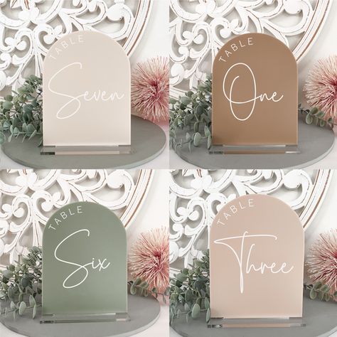 Table Signs Wedding Numbers, Diy Cricut Table Numbers, Table Number Arch, Wedding Table Numbers Arch, Acrylic Arch Table Numbers Wedding, Diy Acrylic Table Numbers, Arch Table Numbers Wedding, Boho Table Numbers Wedding, Cricut Wedding Diy