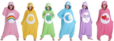 Care Bear kigurumi OMG LOOK A GOODNIGHT BEAR ONE! sorry for the caps but he's my fave. Care Bear Onesie Costumes, Care Bear Onsies, Care Bear Outfit, Care Bears Costume, Care Bear Costume, Care Bear Onesie, Care Bears Halloween Costume, Goodnight Bear, Grumpy Care Bear