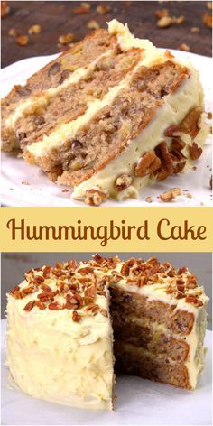 Easy Hummingbird Cake, Pineapple Layer Cake, Hummingbird Cake Recipe, Hummingbird Cake Recipes, Hummingbird Food, Kek Lapis, Hummingbird Cake, God Mad, Best Cake Recipes