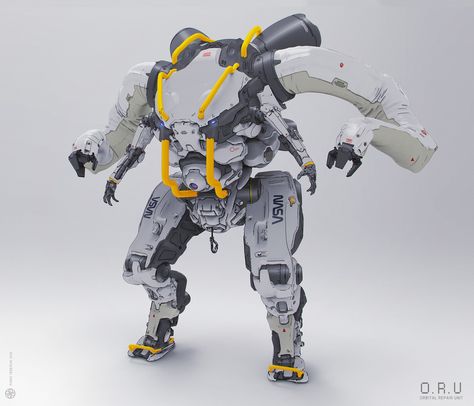 Facebook Toon Shader, Robot Mechanics, Sci-fi Armor, Mech Suit, Concept Art World, Furano, Arte Robot, A Robot, Robot Design