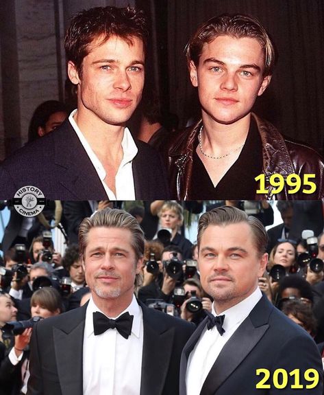 Brad Pitt and Leonardo DiCaprio finally going to share the big screen and directed by Quentin Tarantino! Brad Pitt Friends, Johnny Depp Leonardo Dicaprio, Celebrity Boys, 90s Actors, Brad Pitt And Angelina Jolie, Leonardo Dicaprio 90s, Young Leonardo Dicaprio, Celebrities Then And Now, Young Celebrities