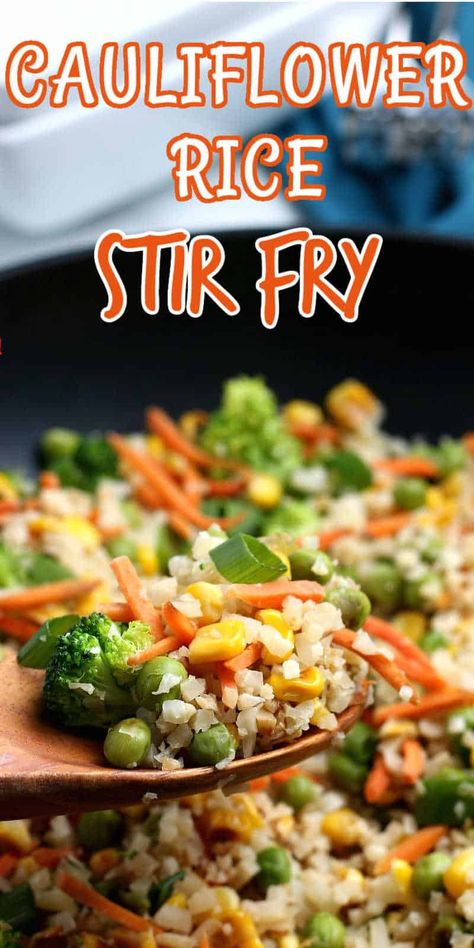 Glorified Rice Recipes, Cauliflower Rice Stir Fry, Rice Stir Fry, Cauliflower Rice Easy, Cauliflower Fried, Cauliflower Rice Recipes, Porch Plants, Cauliflower Fried Rice, Vegan Side Dishes