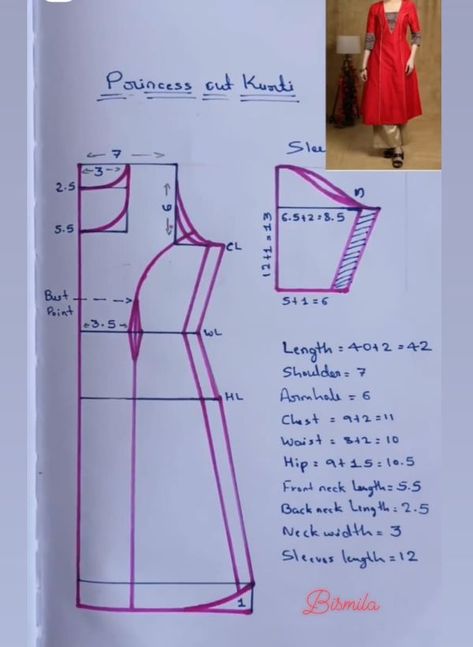 Drafting Dress Patterns, A Line Kurti Designs, Frocks Pattern, Sewing Classes For Beginners, Dress Designs For Stitching, Tailoring Classes, Pattern Drafting Tutorials, Clothing Pattern Design, Sewing Measurements